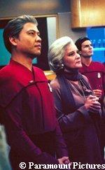 Admiral Janeway and Harry Kim in 'Endgame' - Courtesy TV Guide