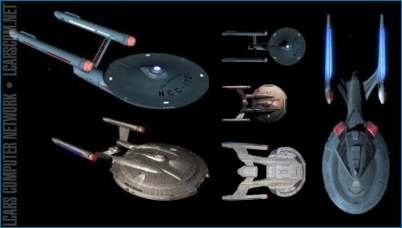 The NX-01 and other Federation ships - Courtesy LCARS Computer Network