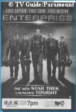 'Enterprise' promo photo - courtesy Bakula News, copyright TV Guide/Paramount Pictures
