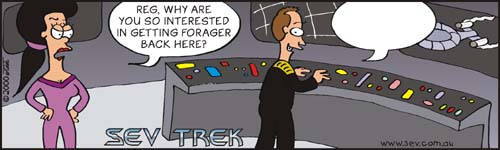 Sev Trek Cartoon Contest. Copyright 2000 by John Cook.