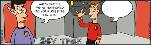 Sev Trek Cartoon Contest. Copyright 2000 by John Cook.