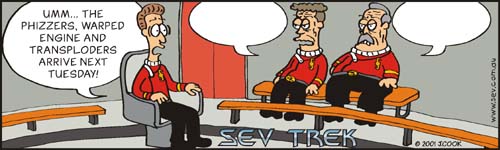 Sev Trek Movie Cartoon Contest. Copyright 2000 by John Cook.