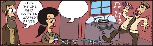 Sev Trek Movie Cartoon Contest. Copyright 2000 by John Cook.