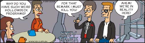 Sev Trek Comic Strip. Copyright 2000 by John Cook.