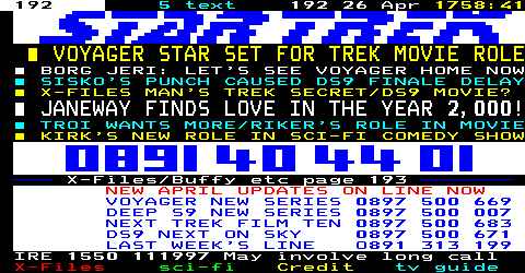 Channel 5/Sky News Page 192