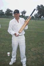 Patrick Stewart plays cricket - copyright Eon Magazine